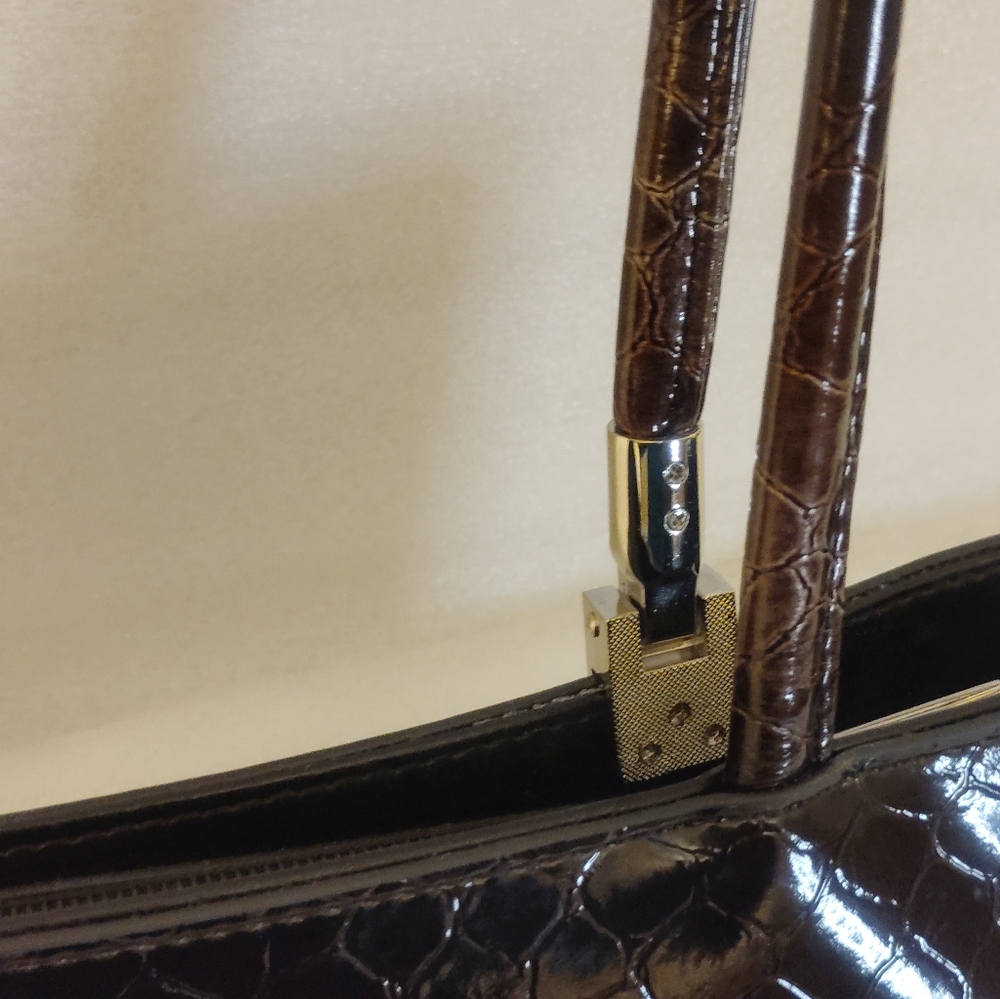 Dasein Brown Patterned Handbag - Picture 7 of 7
